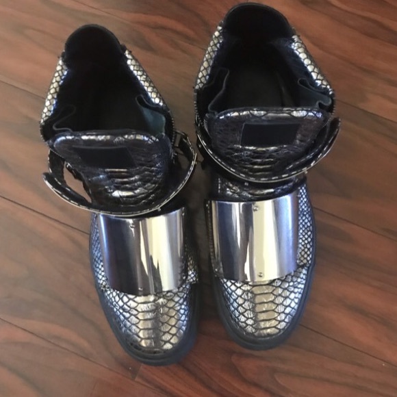 Black and Silver Python Giuseppe Zanotti Sneakers - Picture 2 of 4